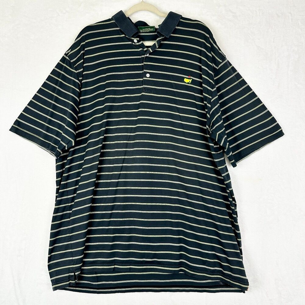 Amen Corner Masters Stripe Golf Polo Shirt Size XXL Pima Cotton